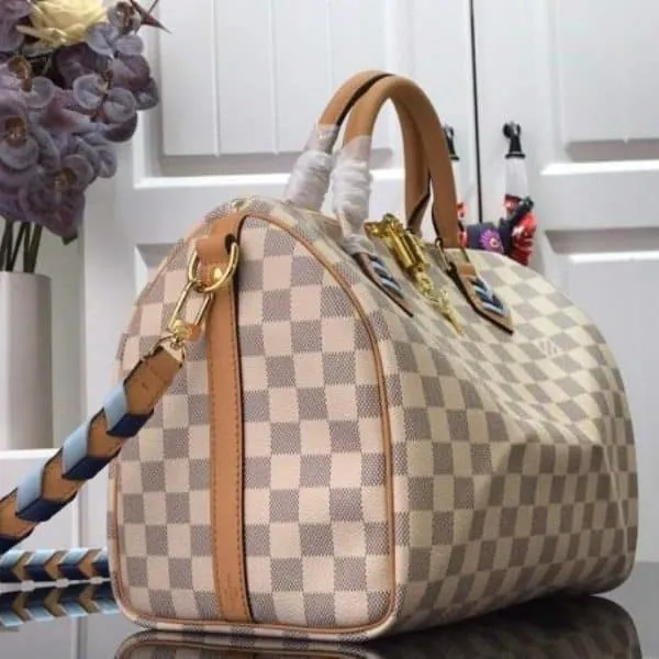 LV N50054 Louis Vuitton Speedy Bandouliere 30 Handbag Blue